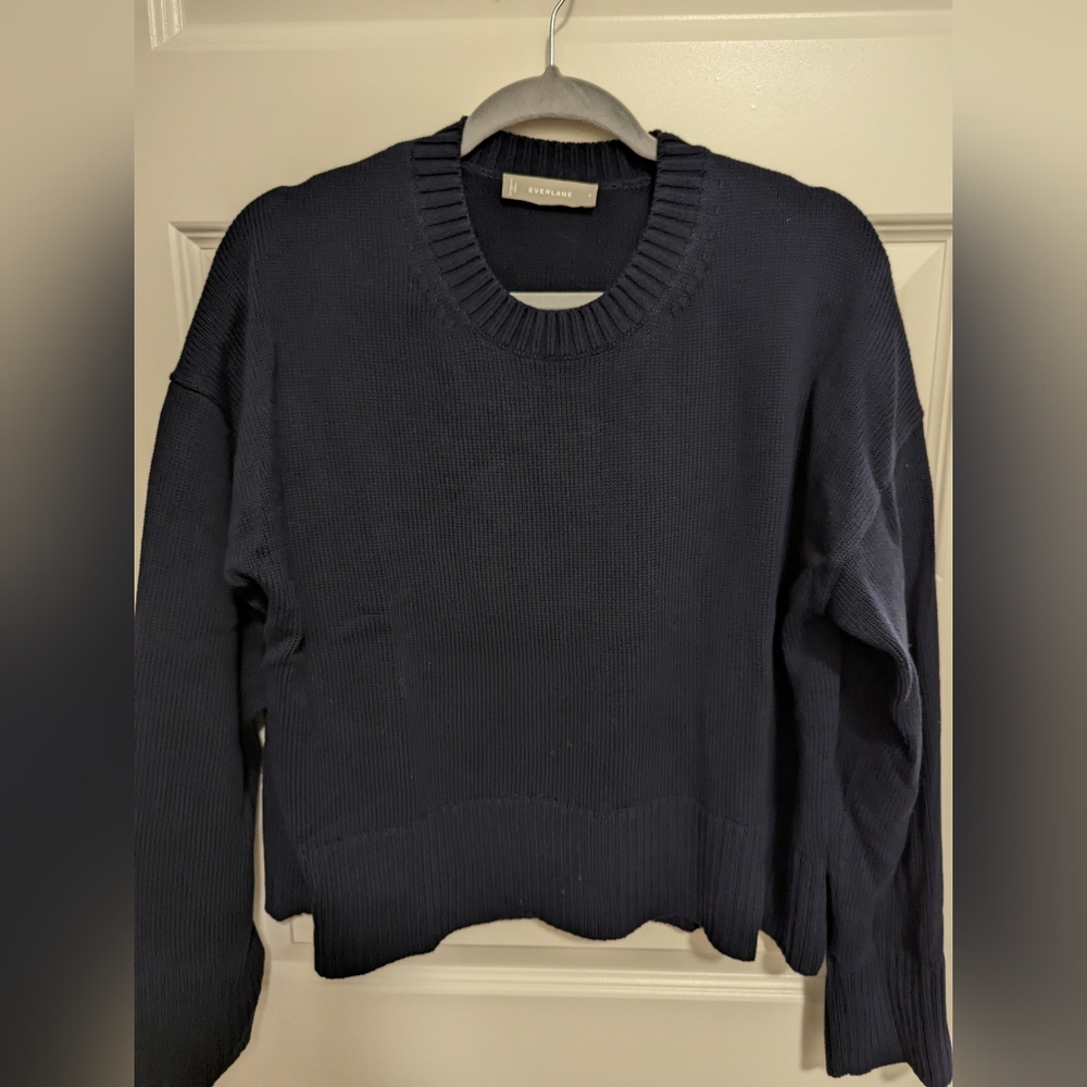 Everlane soft cotton square crew sweater, Never worn